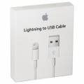 Оригинальный USB кабель Apple для iPhone, iPod и iPad с разъемом 8 pin белый - 1 метр (MD818ZM/A)